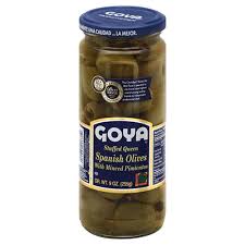  GOYA STUFFED QUEEN SPANISH OLIVES WITH MINCED PIMIENTO 9 OZ