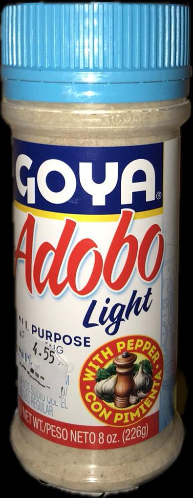 GOYA ADOBO LIGHT WITH PEPPER 8 OZ