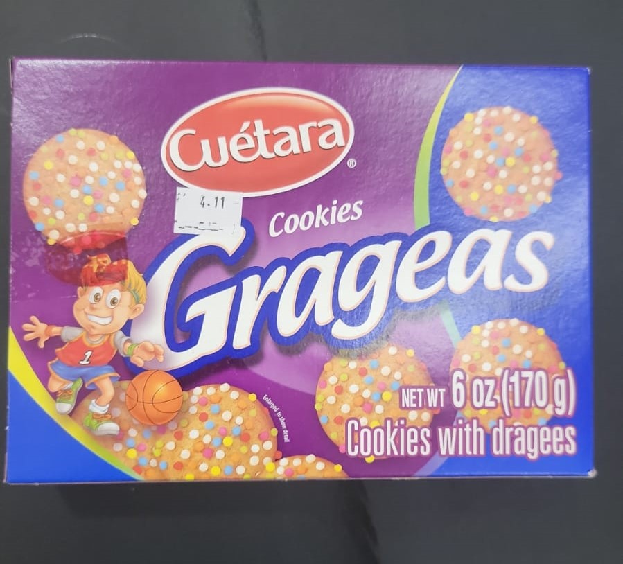 CUETARA GRAGEA COOKIES 12X6 OZ