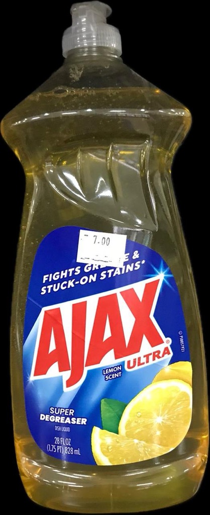 AJAX DISH DETERGENT LEMON SCENT 12.4oz