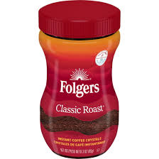 FOLGERS INSTANT CLASSIC ROAST COFFEE 3 OZ