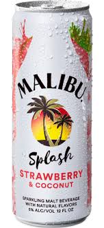Malibu SPLASH Hangout STRAWBERRY COCONUT 12oz Cans 