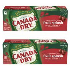 CANADA DRY Cherry  Gingerale Fruit Splash CASE OF 24