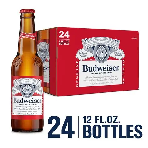 BUDWEISER BEER 12oz BOTTLE CASE OF 24