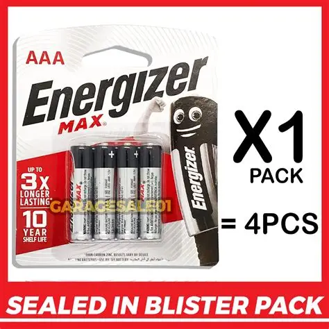 ENERGIZER MAX AAA ALKALINE BATTERY PACK OF 4
