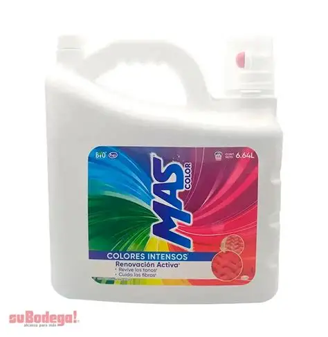 MAS COLORES LIQUID DETERGENT PLUS INTENSE COLOR 6.640LTS