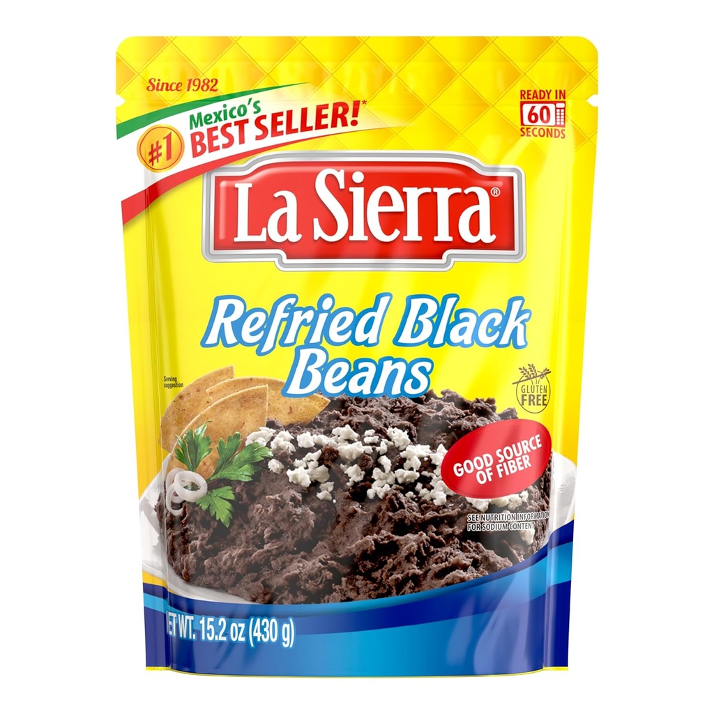 LA SIERRA BLACK  REFRIED BEANS BAG 473G