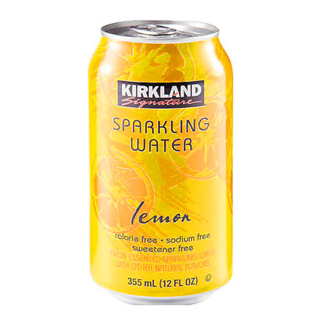 KIRKLAND SPARKLING WATER LEMON CAN 12FLOZ