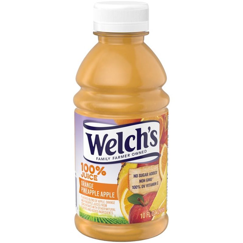 WELCH'S 100%ORANGE PINEAPPLE APPLE JUICE 10oz