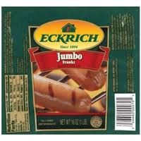 Eckrich Bunlength Hotdogs, 8ct, 12-12 oz, pack (Lr:20, Pt:220)							
