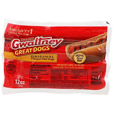 Gwaltney, Great Dogs Chicken Franks, 24/12oz							
