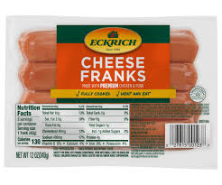 Eckrich, Chicken & Pork Franks with Cheese , 12-12oz 