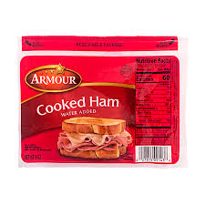 Armour cooked ham watter added, 8-9oz 
