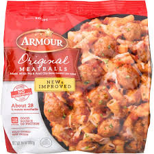 Armour Original Meatballs, 12-14 oz, Bags, Frozen (Lr:8, Pt:88)							
