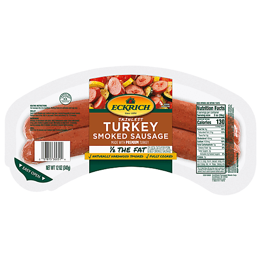 Eckrich Skinless Turkey Smoked Sausage, 12/12oz, Pack (Lr:16, Pt:192)							
