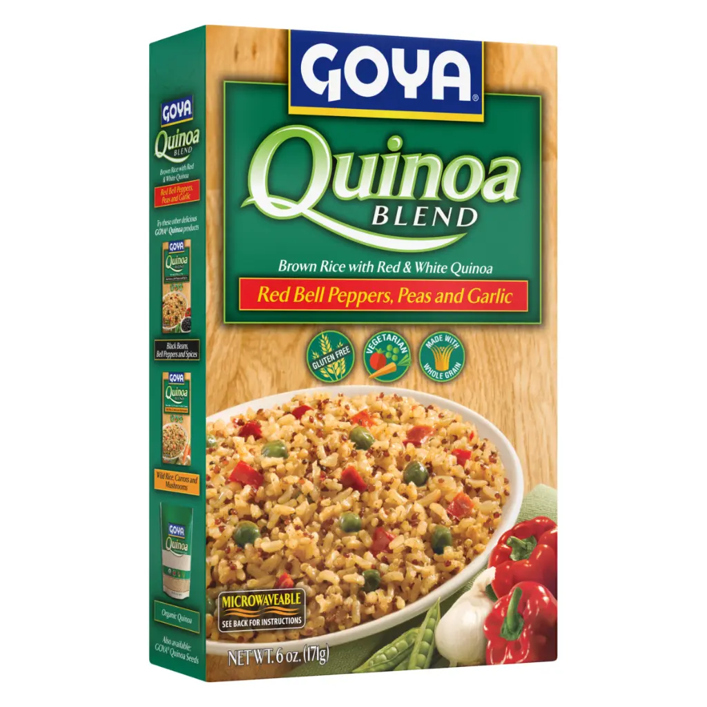 GOYA QUINOA BLEND RED BELL PEPPERS, PEAS AND GARLIC 6 OZ