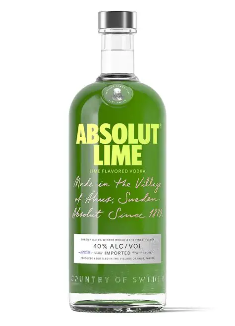 Absolut Lime Vodka 1 Liter Bottle