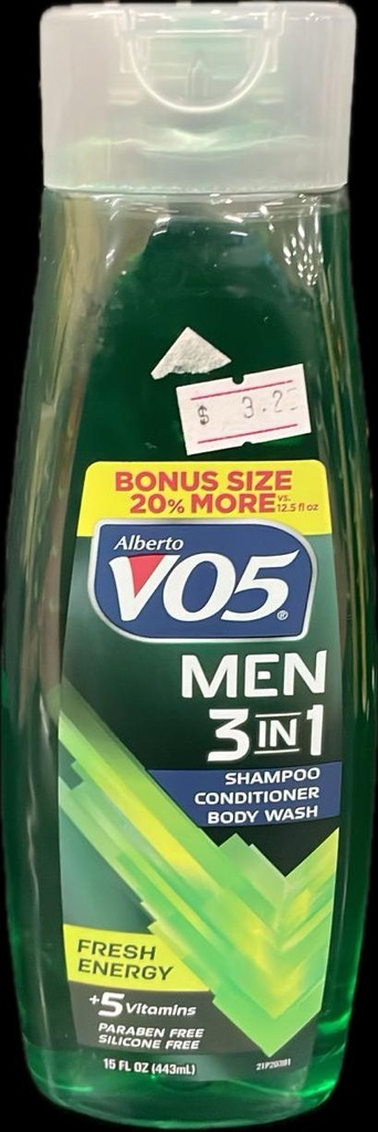 ALBERTO VO5 MENS 3-IN-1 15 OZ   FRESH ENERGY (CS/6)