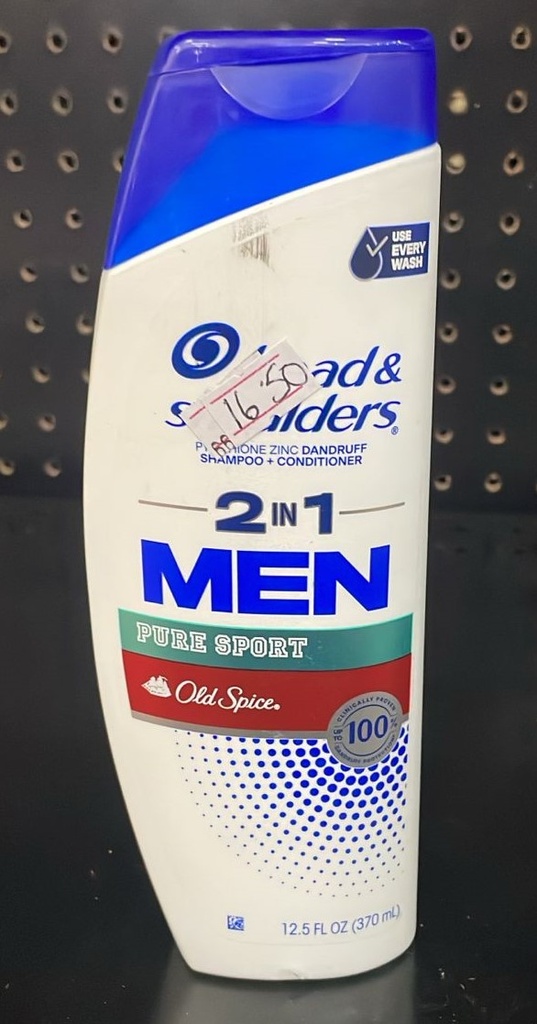 HEAD & SHOULDERS SHAMPOO 12.5oz 2N1 MEN PURE SPORT 
