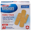 LUCKY SUPER SOFT  BANDAGES FAMILY PACK 80 COUNT 