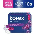 KOTEX EL NIGHTTIME FEMININE PADS 10 COUNT